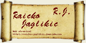 Raičko Jaglikić vizit kartica